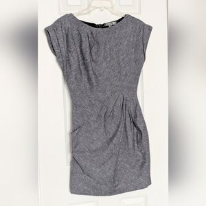 Love21 Women's (XS) Fully-Lined Sleeveless Blue Dress w/Pleats & Back Zipper